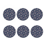 Floral Ballet Pattern Print Coaster Set