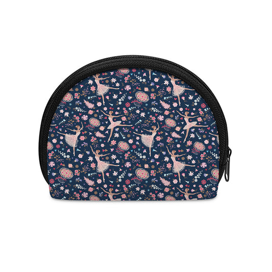 Floral Ballet Pattern Print Coin Purse