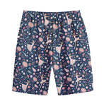 Floral Ballet Pattern Print Cotton Shorts