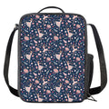 Floral Ballet Pattern Print Crossbody Lunch Bag
