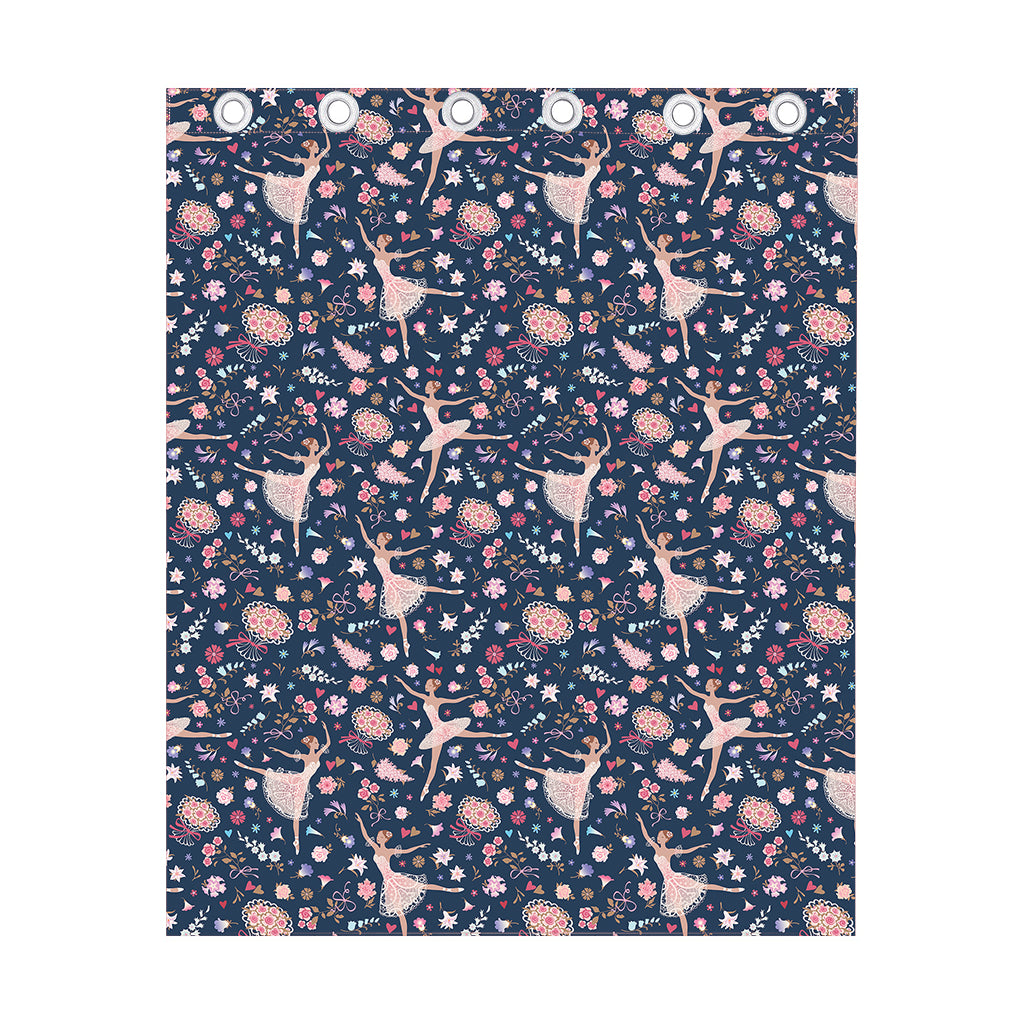 Floral Ballet Pattern Print Curtain