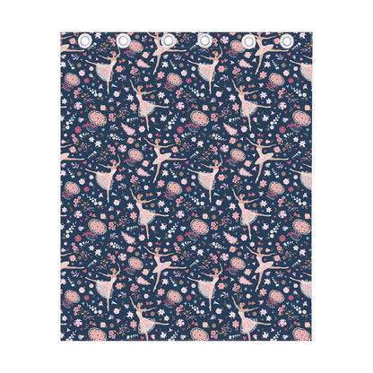Floral Ballet Pattern Print Curtain