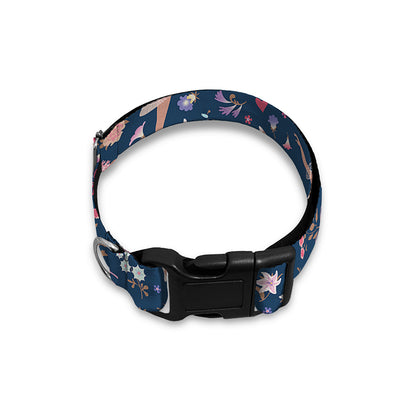 Floral Ballet Pattern Print Dog Collar