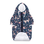 Floral Ballet Pattern Print Dog Zip Up Hoodie