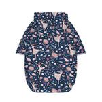 Floral Ballet Pattern Print Dog Zip Up Hoodie