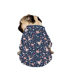 Floral Ballet Pattern Print Dog Zip Up Jacket
