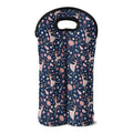 Floral Ballet Pattern Print Double Neoprene Wine Tote
