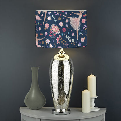 Floral Ballet Pattern Print Drum Lamp Shade