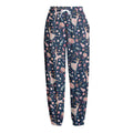 Floral Ballet Pattern Print Fleece Lined Knit Pants
