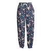 Floral Ballet Pattern Print Fleece Lined Knit Pants