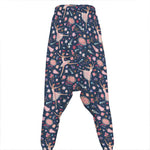 Floral Ballet Pattern Print Hammer Pants