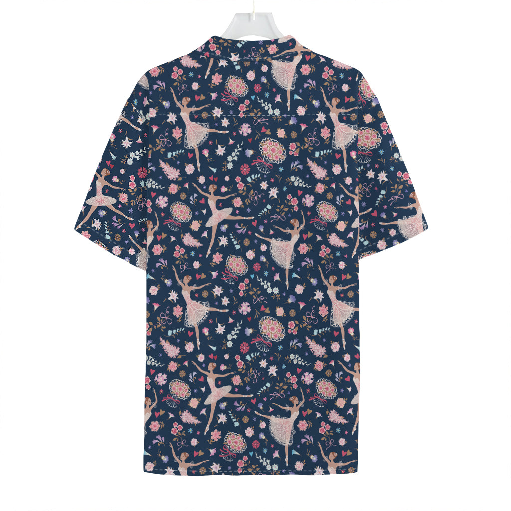 Floral Ballet Pattern Print Hawaiian Shirt