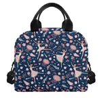 Floral Ballet Pattern Print Insulated Lunch Bag