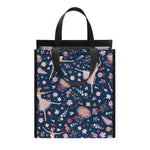 Floral Ballet Pattern Print Insulated Lunch Tote