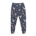 Floral Ballet Pattern Print Jogger Pants