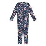 Floral Ballet Pattern Print Jumpsuit