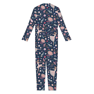 Floral Ballet Pattern Print Jumpsuit