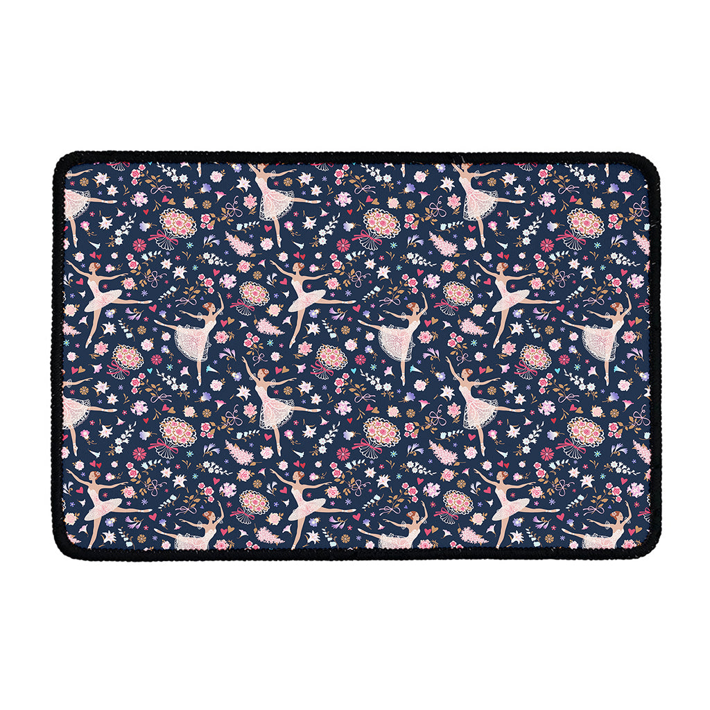 Floral Ballet Pattern Print Kitchen Mat