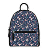 Floral Ballet Pattern Print Leather Backpack