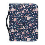 Floral Ballet Pattern Print Leather Bible Cover