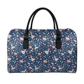 Floral Ballet Pattern Print Leather Duffel Bag