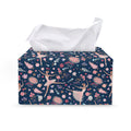 Floral Ballet Pattern Print Leather Tissue Box Cover