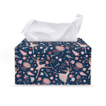 Floral Ballet Pattern Print Leather Tissue Box Cover