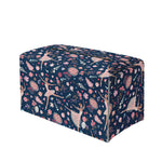 Floral Ballet Pattern Print Leather Tissue Box Cover