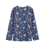 Floral Ballet Pattern Print Long Sleeve Short Coat