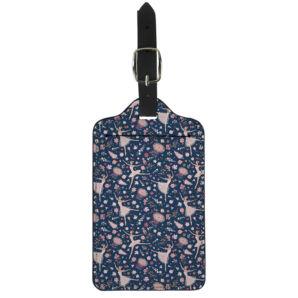Floral Ballet Pattern Print Luggage Tag