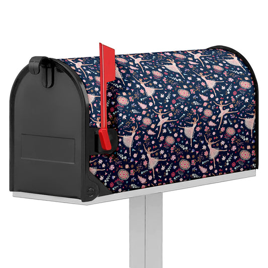 Floral Ballet Pattern Print Mailbox Cover