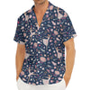 Floral Ballet Pattern Print Men's Deep V-Neck Shirt