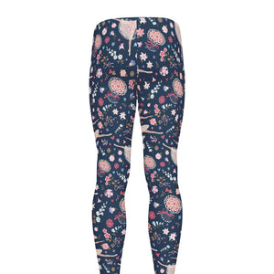 Floral Ballet Pattern Print Men's leggings