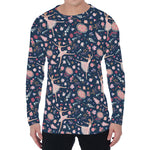 Floral Ballet Pattern Print Men's Long Sleeve T-Shirt