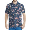 Floral Ballet Pattern Print Men's Polo Shirt