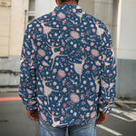 Floral Ballet Pattern Print Men's Shirt Jacket