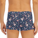 Floral Ballet Pattern Print Men's Short Boxer Briefs
