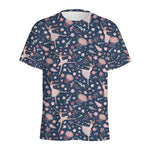 Floral Ballet Pattern Print Men's Sports T-Shirt