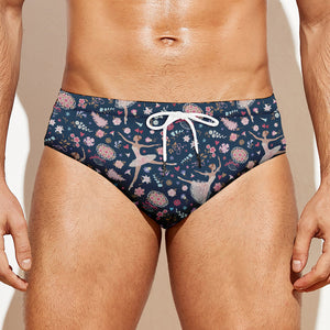 Floral Ballet Pattern Print Men's Swim Briefs