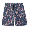 Floral Ballet Pattern Print Men's Swim Trunks