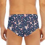 Floral Ballet Pattern Print Men's Triangle Swim Briefs