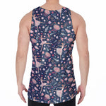 Floral Ballet Pattern Print Men's Velvet Tank Top