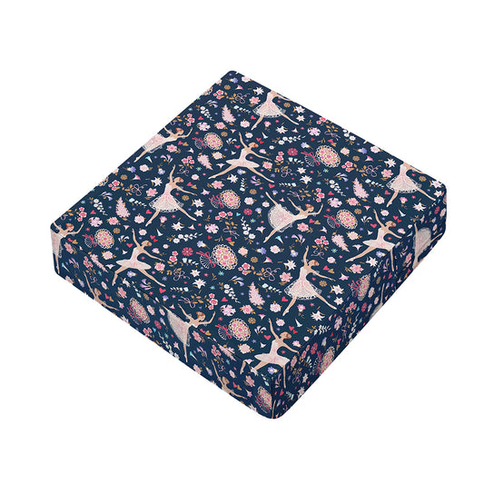 Floral Ballet Pattern Print Outdoor Seat Cushion Cover