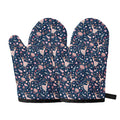 Floral Ballet Pattern Print Oven Mitts