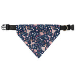 Floral Ballet Pattern Print Over The Collar Dog Bandana