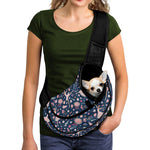 Floral Ballet Pattern Print Pet Sling Carrier