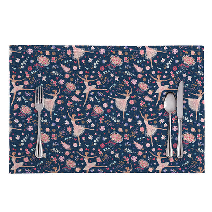 Floral Ballet Pattern Print Placemat