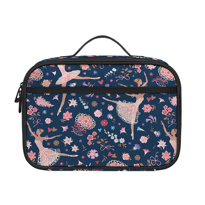 Floral Ballet Pattern Print Portable Lunch Bag