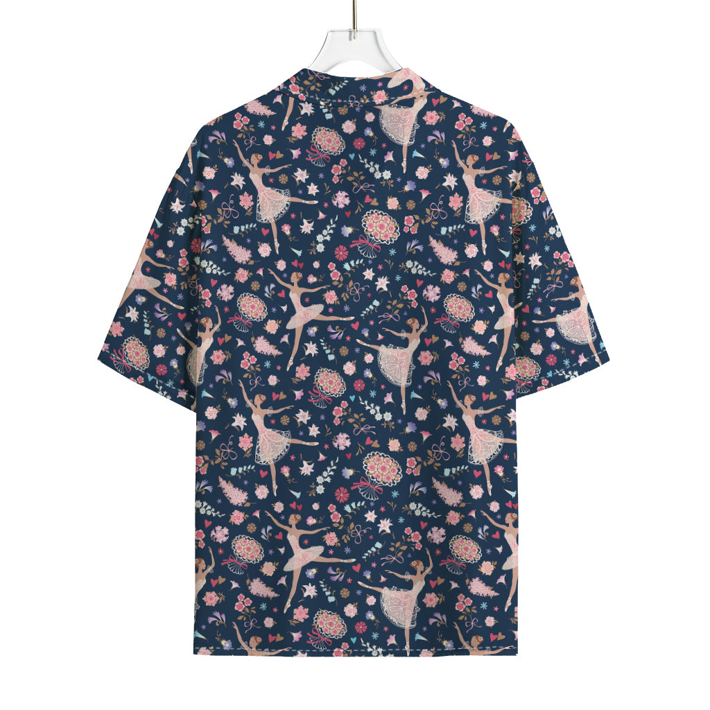 Floral Ballet Pattern Print Rayon Hawaiian Shirt