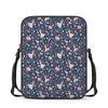 Floral Ballet Pattern Print Rectangular Crossbody Bag